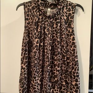 Sleeveless Mock Turtleneck Top